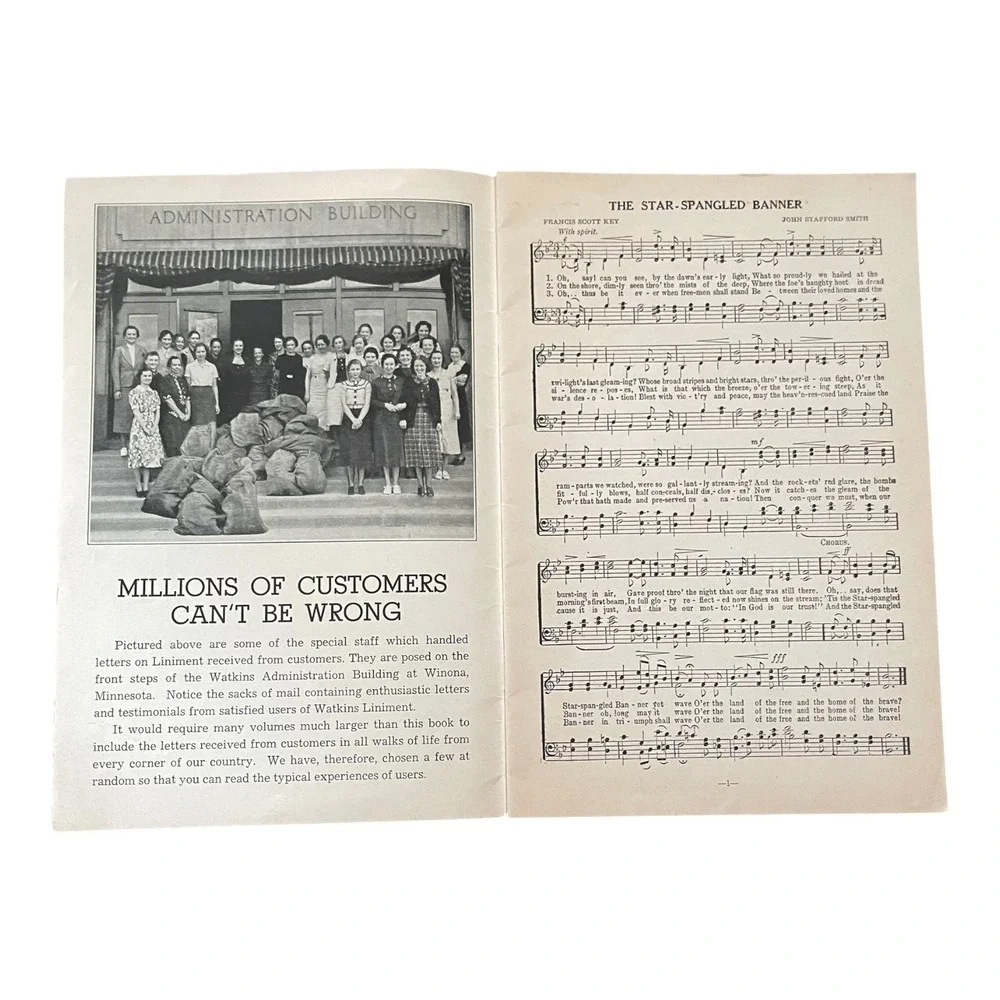 Vintage 1930s Watkins A Few Old Favorites Promotional Booklet J.R. Watkins Co.